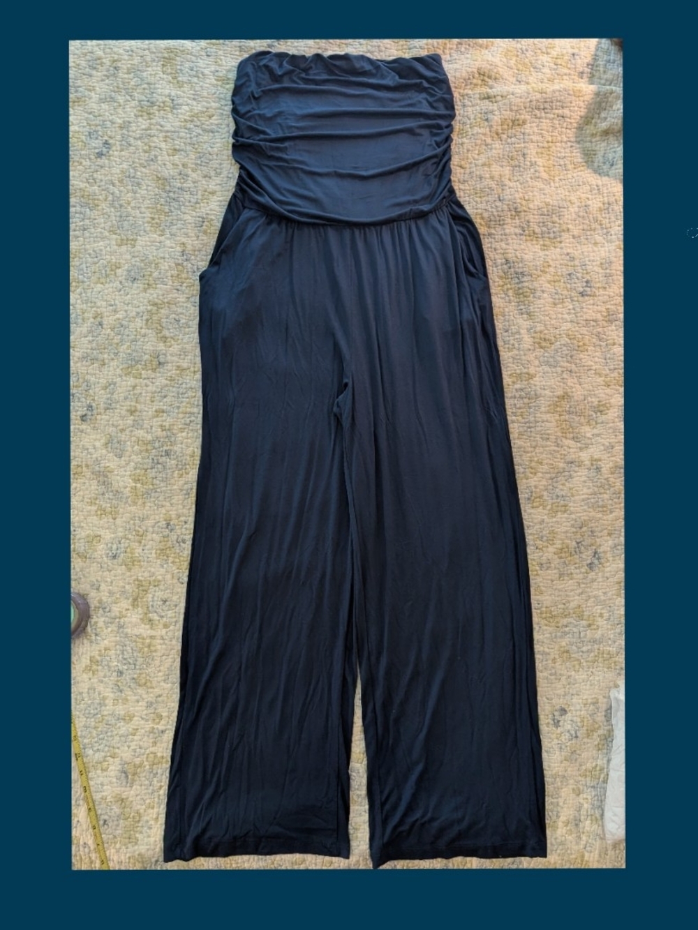 Strapless Wide-Leg Jumpsuit - Black